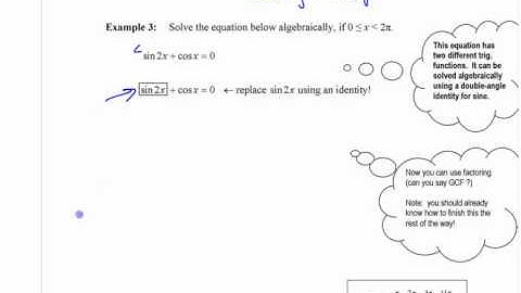 PC12 - 6.4 (pt1) Using Identities to Solve Equations