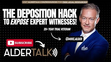 How to Take a Deposition Like a Pro: Expert Deposition Tips for Lawyers | AlderTalk with Mike Alder