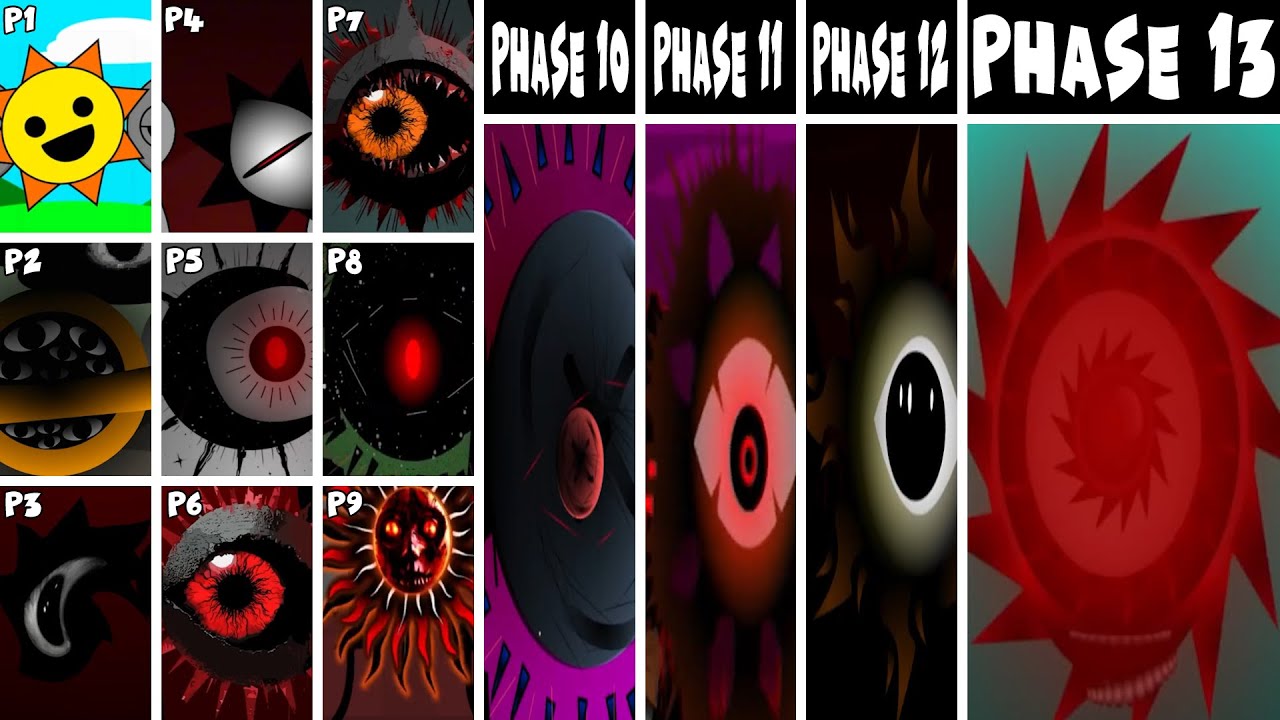 Sprunki NEW Phases! Phase 1 VS Phase 2 VS Phase 3 VS Phase 4-12 in ...