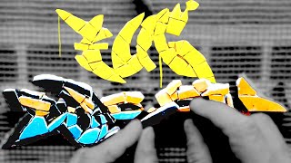Graffiti letters by using mosaic art - tutorial video