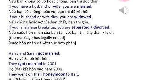 2B. Birth, marriage and death | English Vocabulary in Use: Elementary 3rd edition (Song ngữ)