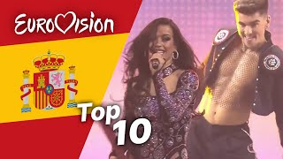 Top 10 ESC Songs Ever: Spain | Best Spanish Eurovision Songs