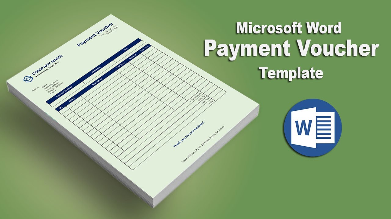 How to Create Payment Voucher Request for Bill in Microsoft Word