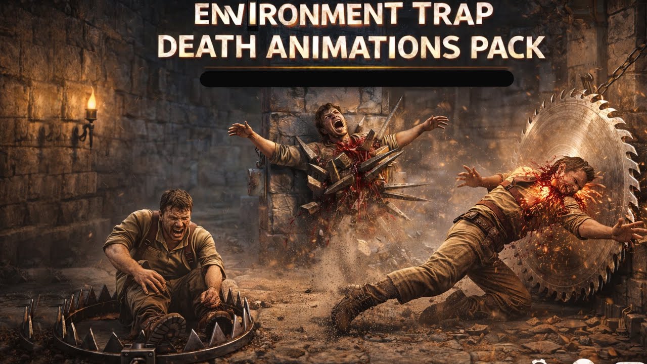 Environment Trap Death Animations Pack