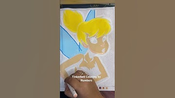 Tinkerbell Coloring by Numbers #disney #tinkerbell #disneycoloringbook #hachette