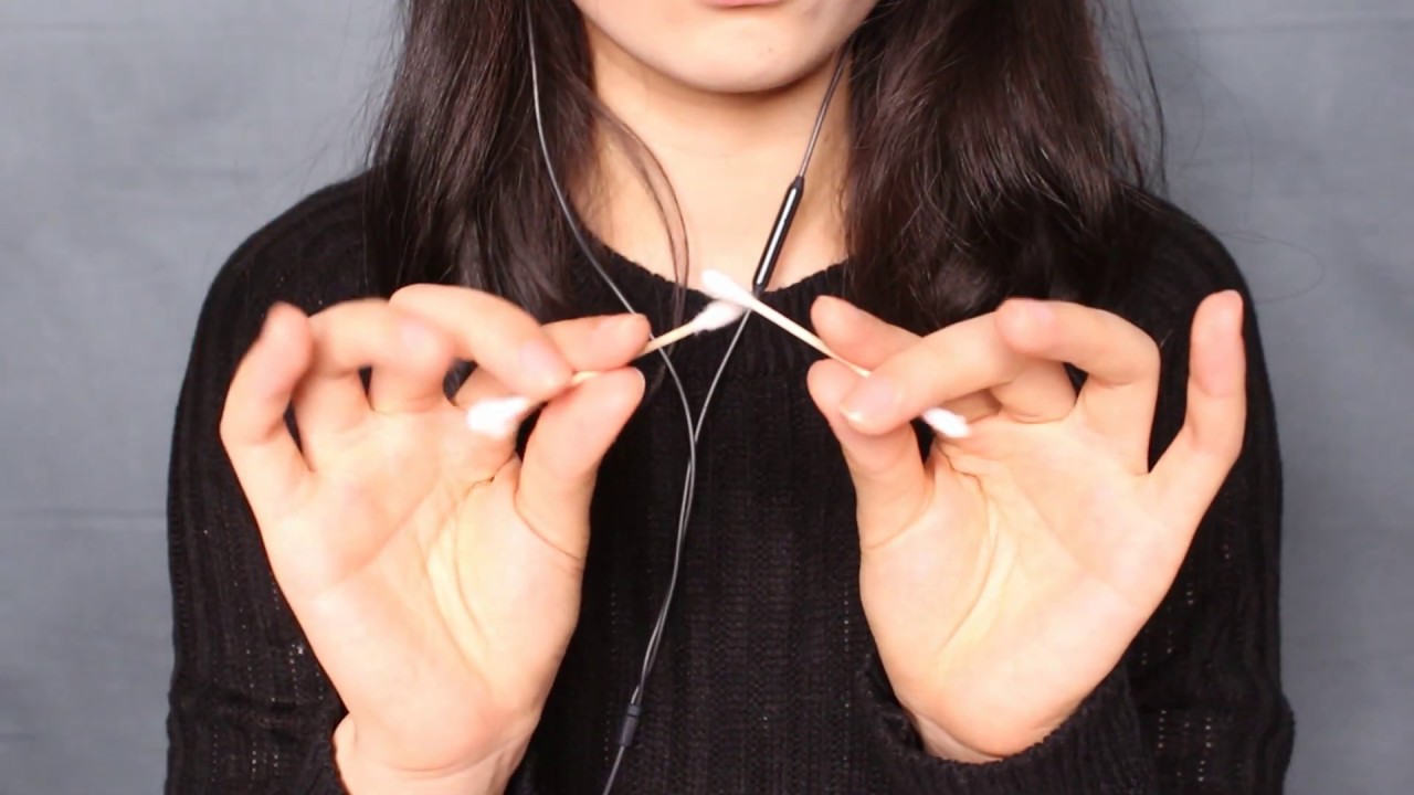 ASMR 이어블로잉과 면봉 귀청소 말없이, 좌우반전ver. 노토킹 Ear Blowing & Cotton swab Ear cleaning, No Talking