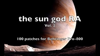 the sun god RA Vol 2, 100 patches for Behringer Pro-800