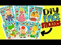 The Super Mario Bros Movie DIY Christmas Silly Face Stickers with Bowser,  Peach, Toad, Luigi