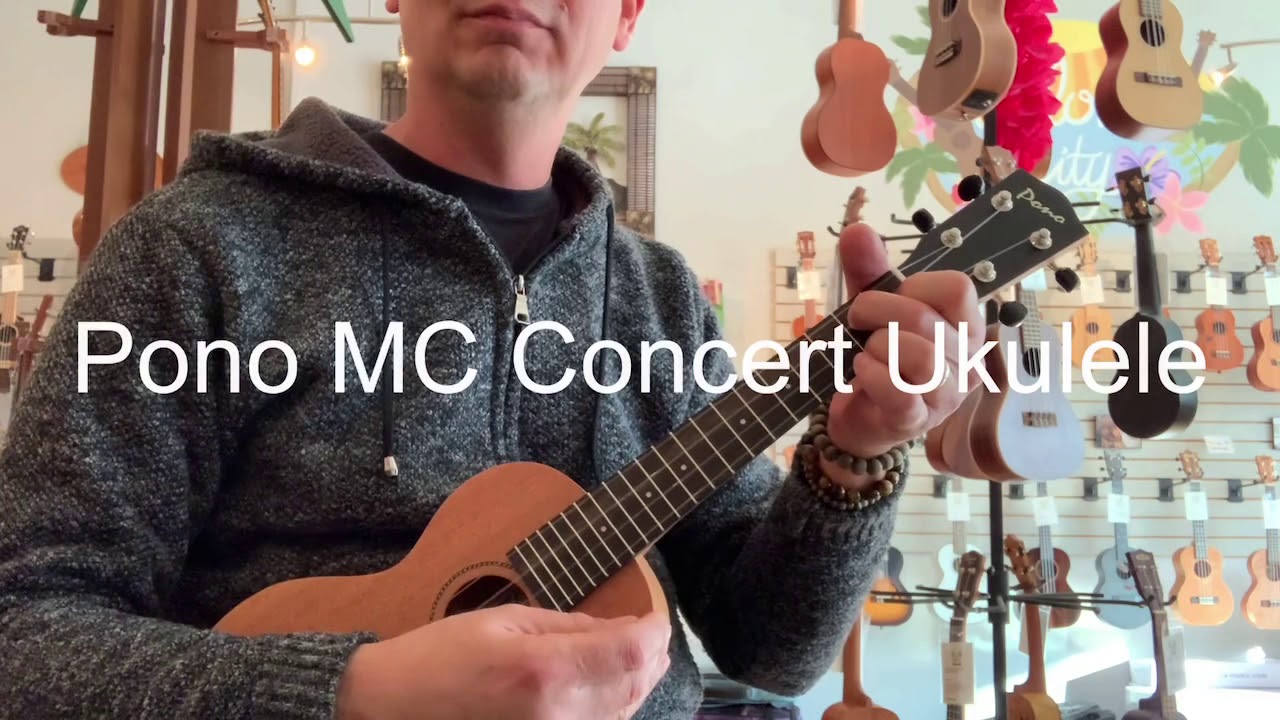PONO MC Solid Mahogany Concert Ukulele