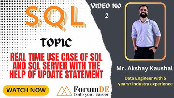 Real-Time Use Case of SQL and SQL Server with the UPDATE Statement by Akshay Kaushal. #sql #career