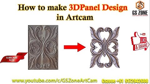 How to make #3D #Door #panel #Design in #Artcam | #gszone #cnc #wood #router