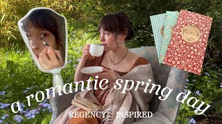 romanticising my day  gardens, plenty of tea, grwm, & a bookish craft *regency inspired*