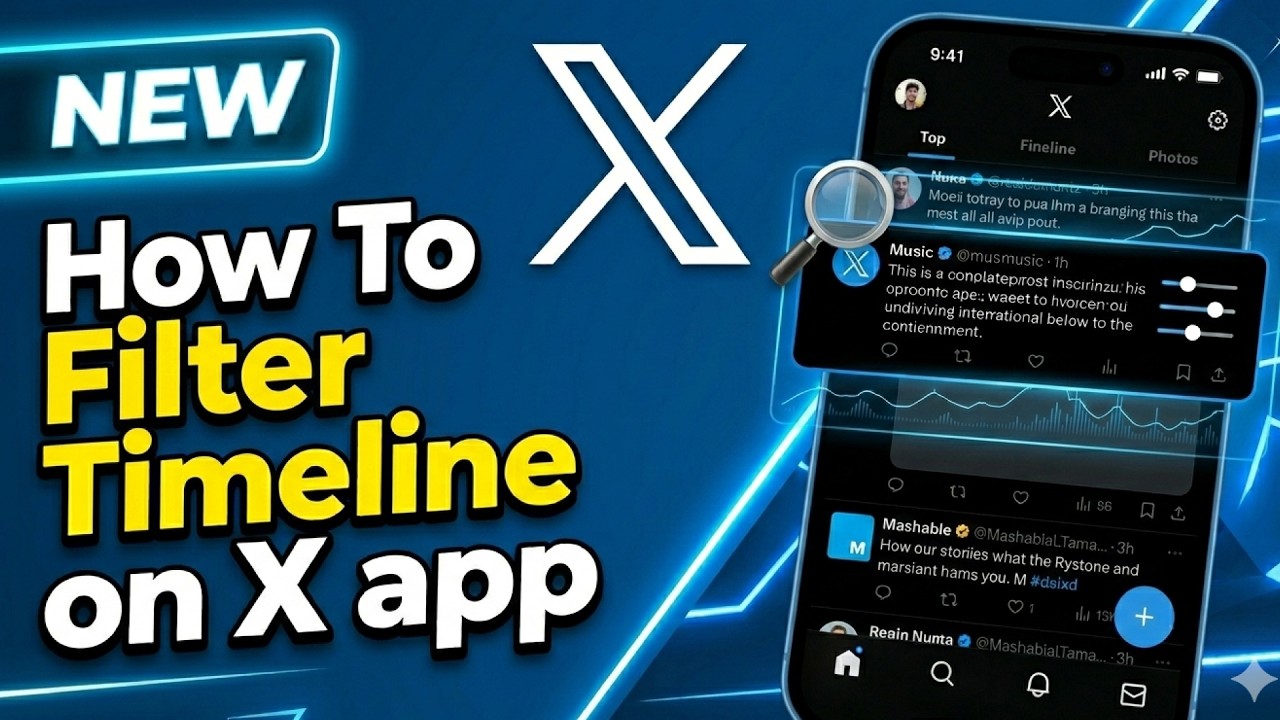 How To Filter Timeline on X app - YouTube
