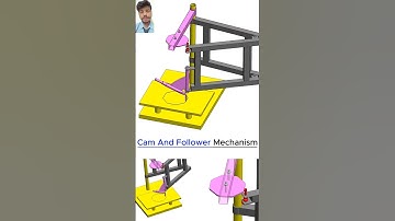 Cam and Follower Mechanism Uses in Machine #cad #mechanism #3d #solidworks #tech #mechanicaldesign