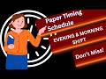 Don’t Miss This Exam Paper Timing Schedule! ⏰📚| MORNING & EVENING SHIFT | FEDERAL STUDENTS.