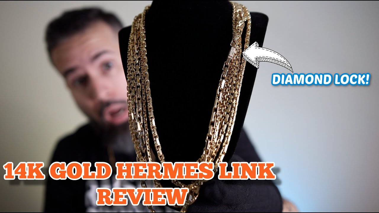 diamond hermes link chain