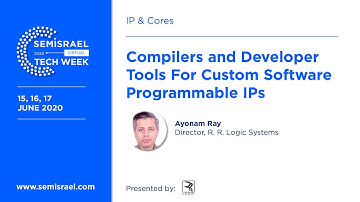 Compilers & Developer Tools For Custom Software Programmable IPs -  Ayonam Ray, R. R. Logic Systems