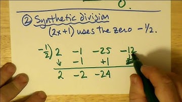 Another Video on Synthetic Division with Fractional zeroes
