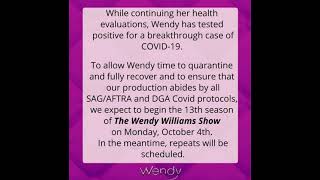 Wendy Williams tests positive for Covid