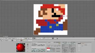Mario 8bit art in blender 3d Mario 8bit art in blender 3d