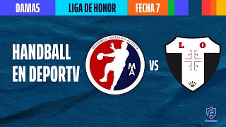 Mariano Acosta 🆚 SEDALO - Liga de Honor Oro Damas de Handball - Fecha 7