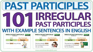 101 Irregular Past Participles in English with example sentences - English Grammar Lesson