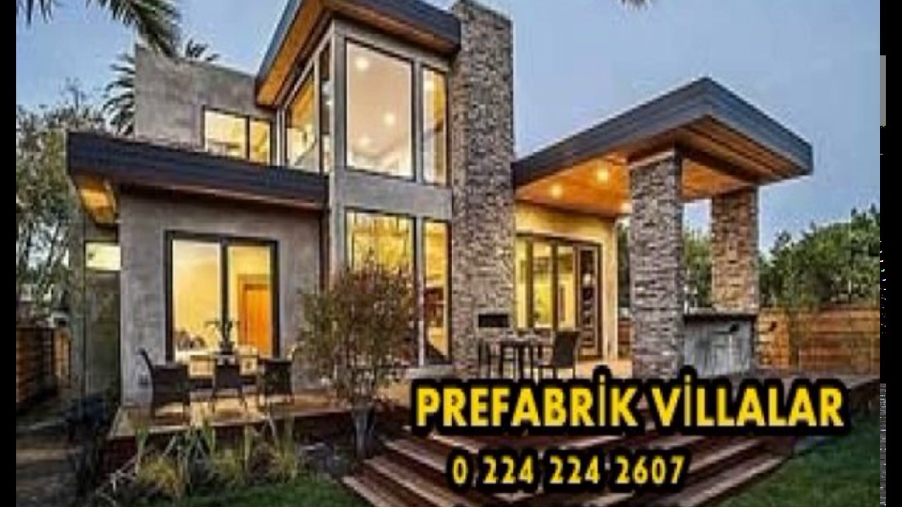 PREFABRIK EV PREFABRIK VILLA 05325597893 02242242607 YouTube