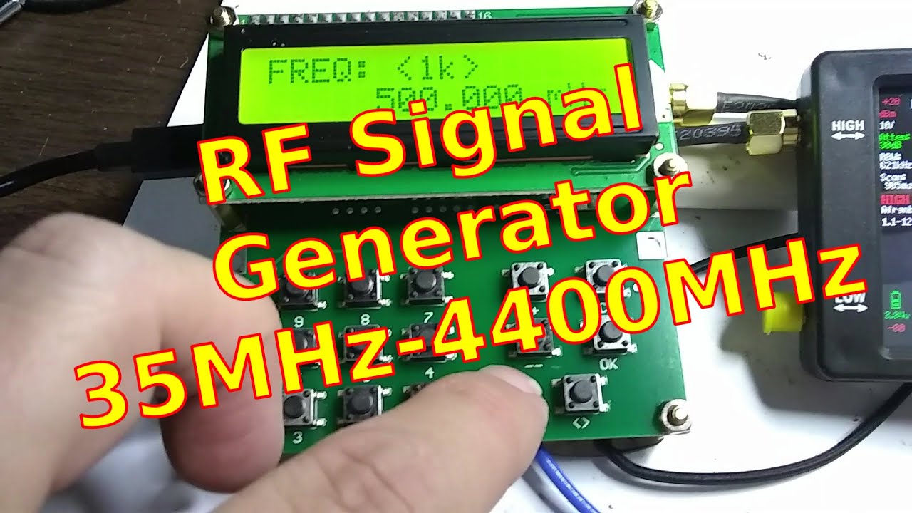 RF Signal Generator 35MHz-4400MHz - YouTube