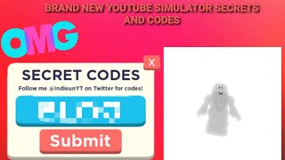 SECRETS AND BRAND NEW CODES!! (YouTube Simulator Roblox)