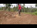 Penggemburan Tanah  Menggunakan Mesin Pemotong Rumput