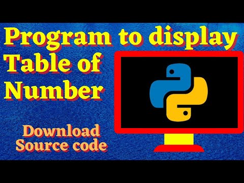 Display Table of Number in Python