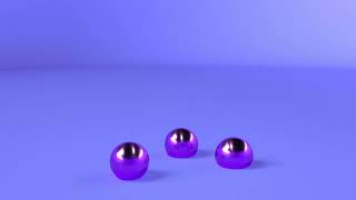 Soft Metal Sphere fall on blue suffice - Satisfying Video screenshot 3