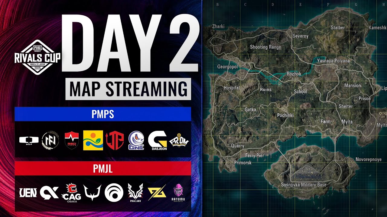【日韓戦】PUBG MOBILE RIVALS CUP 2025 SEASON1 DAY2 MAP配信 - YouTube