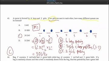DSE Math CP 2015 P2 Q43 (Permutation and Combination)