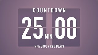 25 Minutes Countdown Timer Flip clock🎵 / +SOUL R&B Beats 🎧 + Bells 🔔 screenshot 5