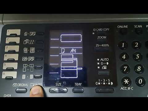Change the paper size on tray 1 and bypass tray on SHARP AR-6020
