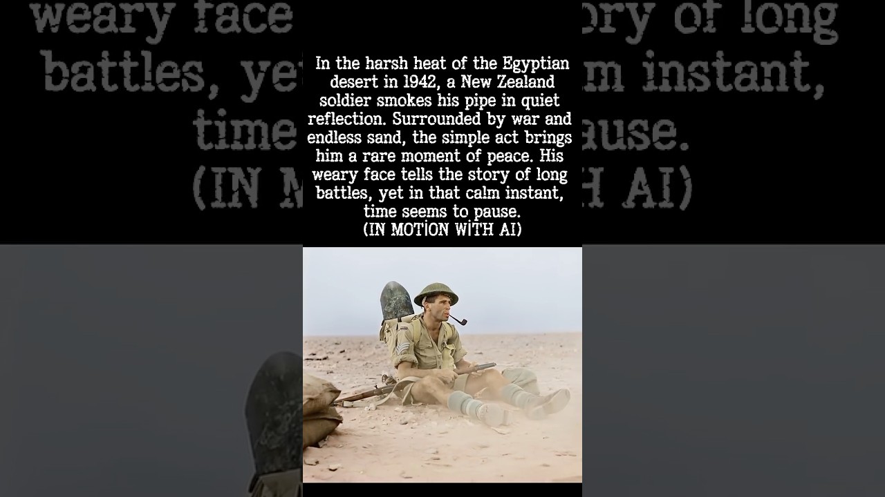 Desert Calm New Zealand Soldier’s Quiet Moment in WWII 🪖  BroughtToLife