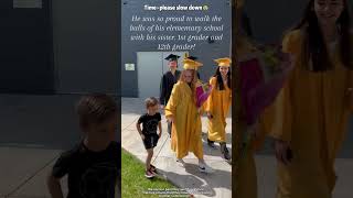 As i finish,she's just be ginning #senior #graduated #elementaryschool #fyp #siblings