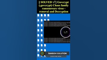 Govcrypt (.govcrypt) Chaos family ransomware virus #shorts #trending #Govcrypt #chaos