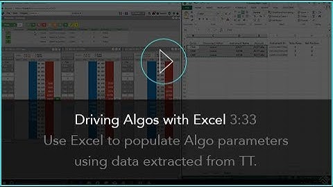 Driving Algos in Excel | TT® Futures Trading Platform