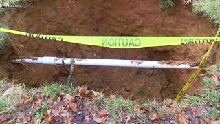 Sinkhole swallows front yard in Tennessee town