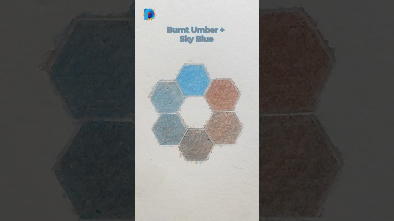 Burnt Umber +  Sky Blue🪵🔵 | Natural Neutral Color Mixing | Colored Pencils 