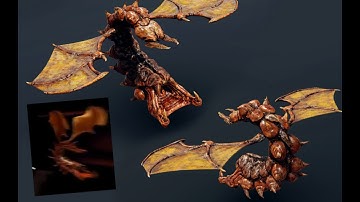 Cinematic Mutalisk Texturing Process