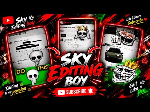 💀 Try This Troll Face & Skull Edit 😈🔥 | CapCut Editing Tutorial | Sky Editing Boy ⚡👑 ||
