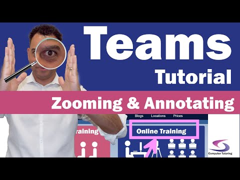 How to draw screen annotations when presenting in teams - Zoom into a certain section of the screen
