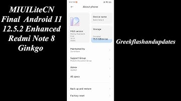 MIUILiteCN Final  Android 11 12.5.2 Enhanced Redmi Note 8 Ginkgo