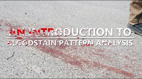An Introduction to Bloodstain Pattern Analysis (Training Course) www.ditacademy.org