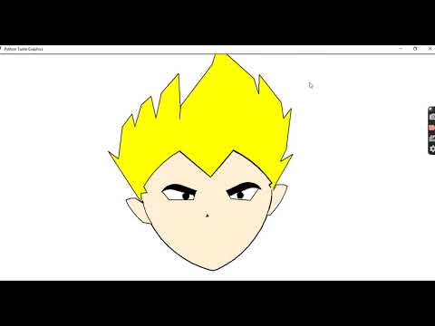 creating anime face with python| python tutorial| python turtle module ...