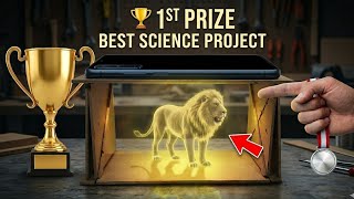 World's Best School Science Project: DIY 3D Hologram! 🏆 #abhjeetraw #coolgadgets #3dhologram #diy 
