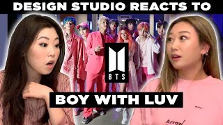 Graphic designer reacts to bts - boy with luv mv